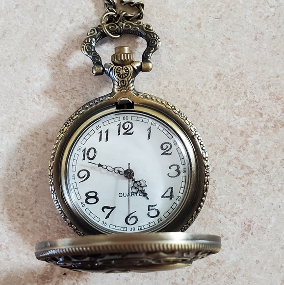 New elephant quartz pocket watch Bronze Color